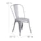Flash Furniture Silver Metal Stack Chair with Gray Poly Resin Seat CH-31230-SIL-PL1G-GG - alternate 2
